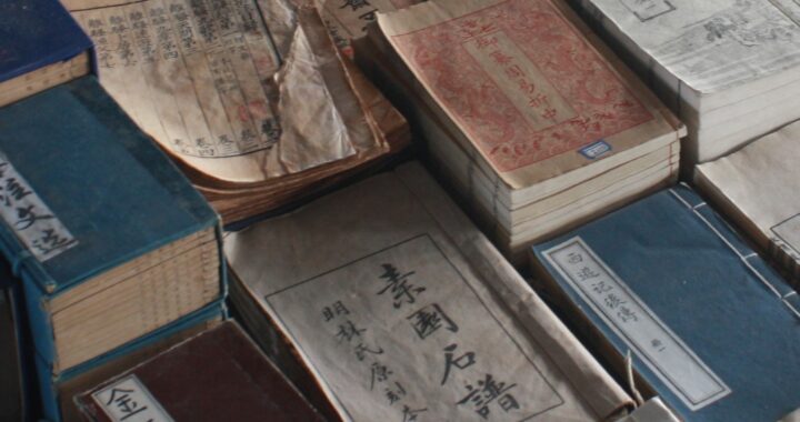 Fotografia em cores de livros chineses.
